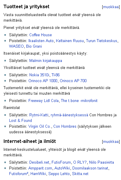 Wikipediasta poistetut sivut